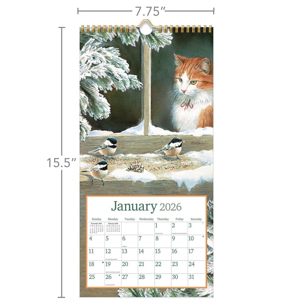 Cats In The Country 2026 Vertical Wall Calendar_ALT6