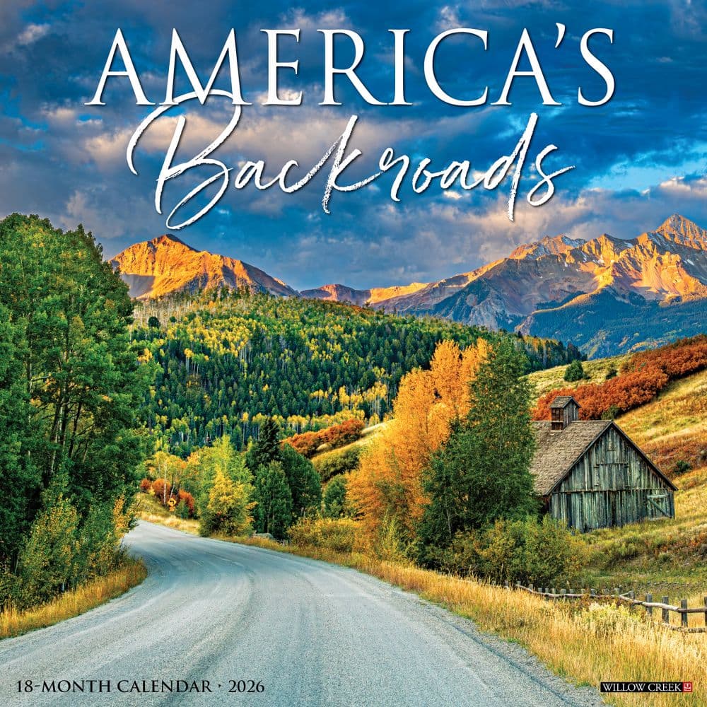 Americas Backroads 2026 Wall Calendar  Main Image