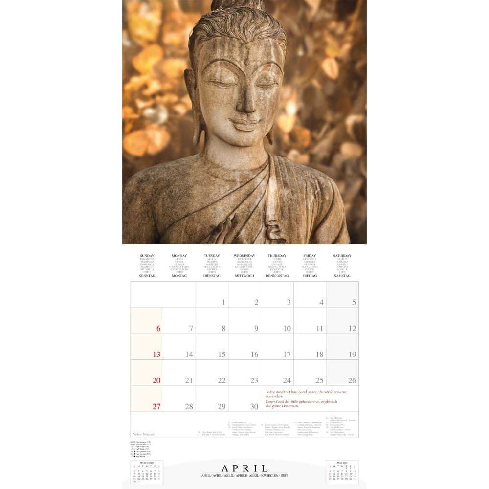 Buddhas Smile 2025 Wall Calendar Fourth Alternate Image width="1000" height="1000"