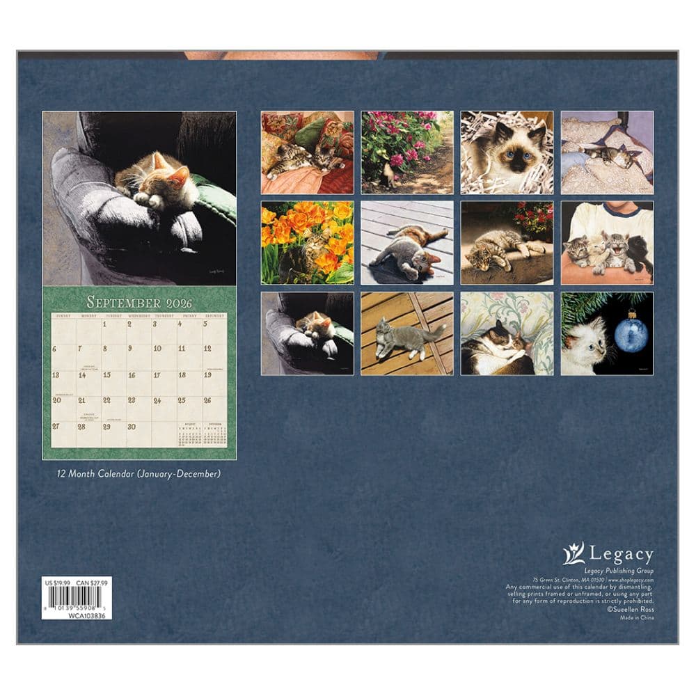 Kittens by Sueellen Ross 2026 Wall Calendar First Alternate Image