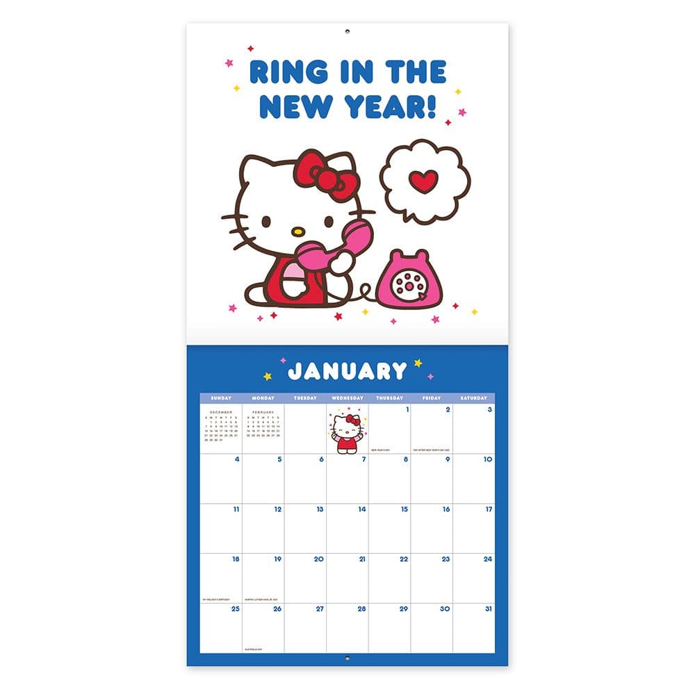 Hello Kitty Playful Pink 2026 Wall Calendar Third Alternate Image
