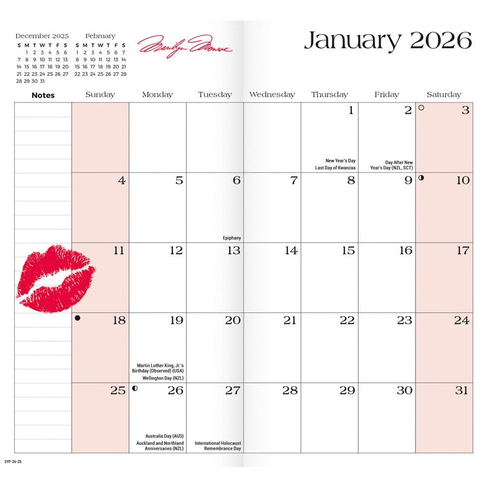 Marilyn Monroe 2 Year 2025 Pocket Planner Third Alternate Image width=&quot;1000&quot; height=&quot;1000&quot;