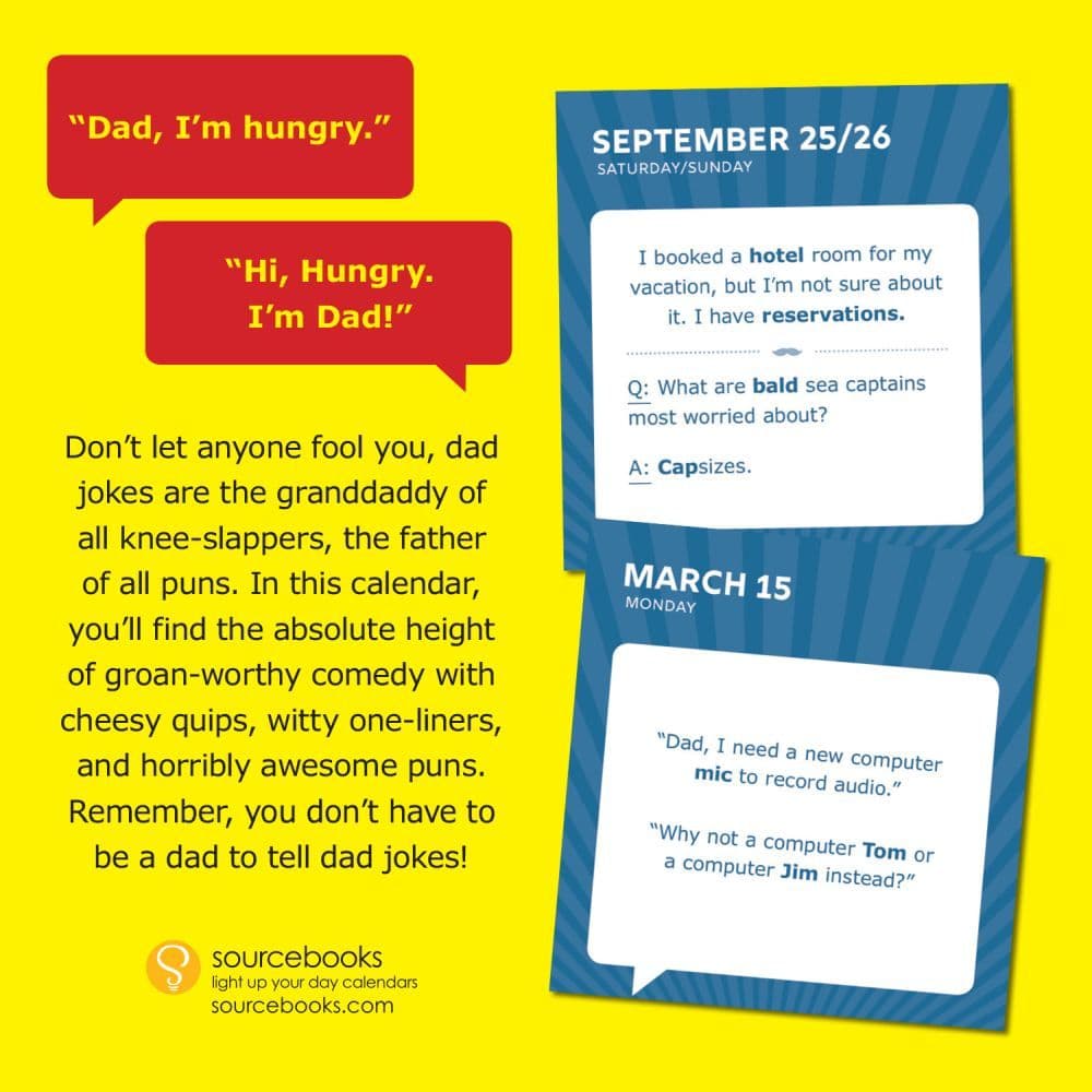 Dad Jokes Desk Calendar Calendars com