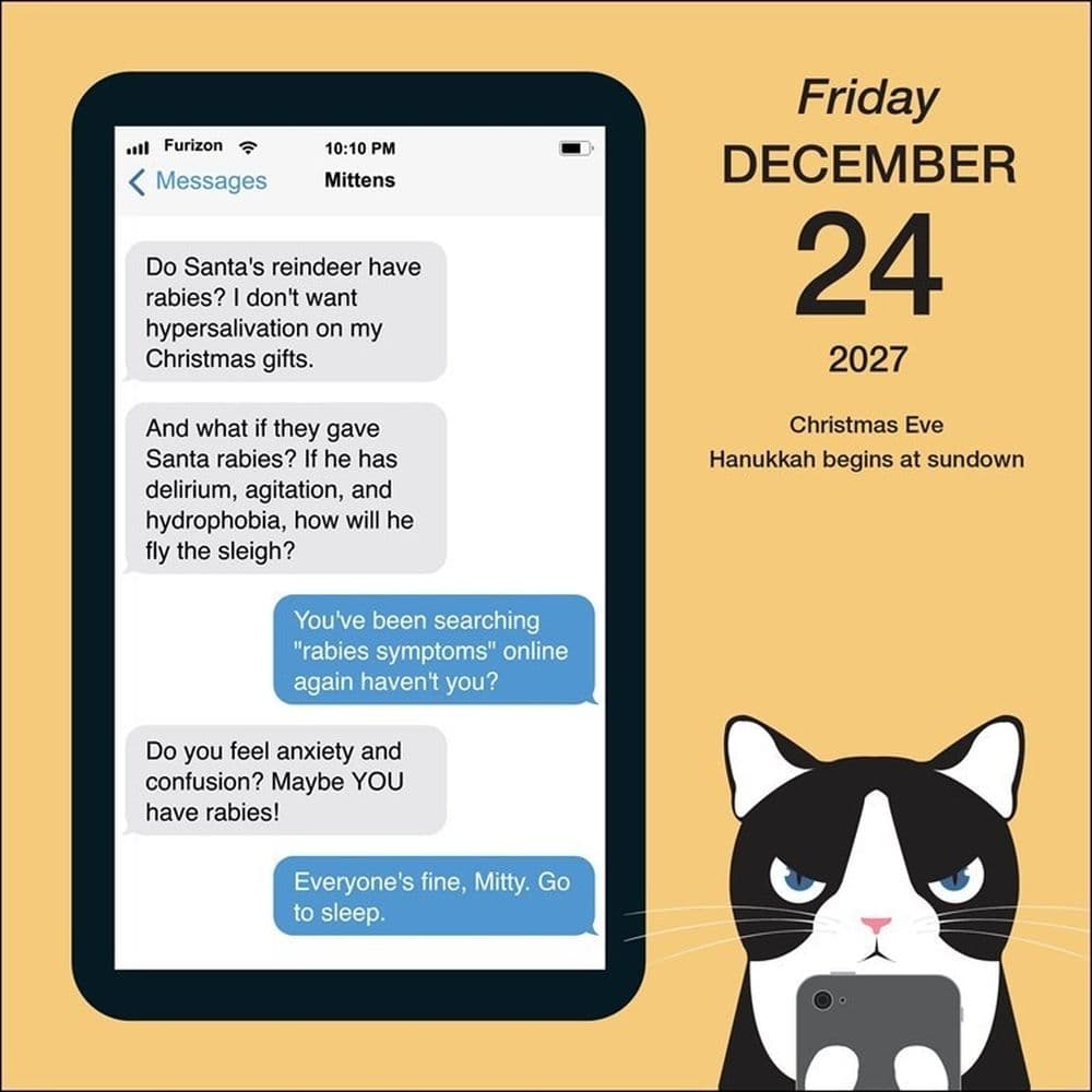 Texts from Mittens the Cat 2027 Desk Calendar Second Alternate Image