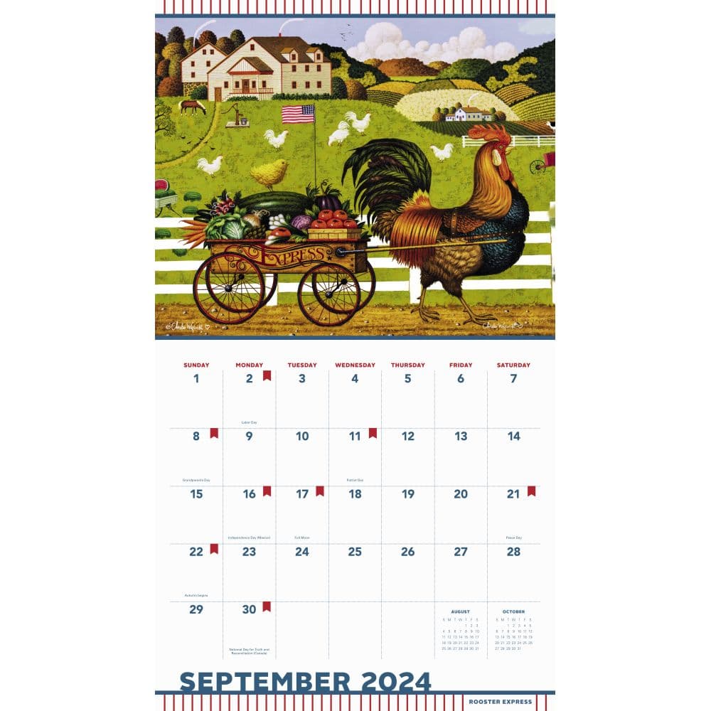 Wysocki Americana 2024 Wall Calendar