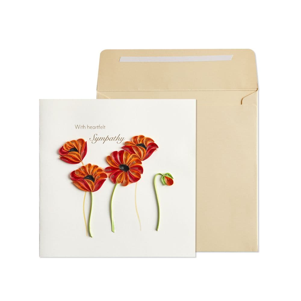 Poppies Quilling Sympathy Card Main Product Image width=&quot;1000&quot; height=&quot;1000&quot;