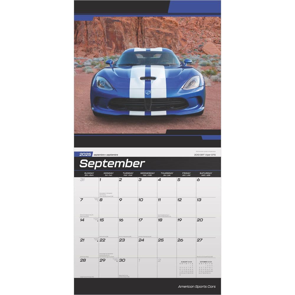 Sports Cars American Plato 2025 Wall Calendar Third Alternate Image width=&quot;1000&quot; height=&quot;1000&quot;