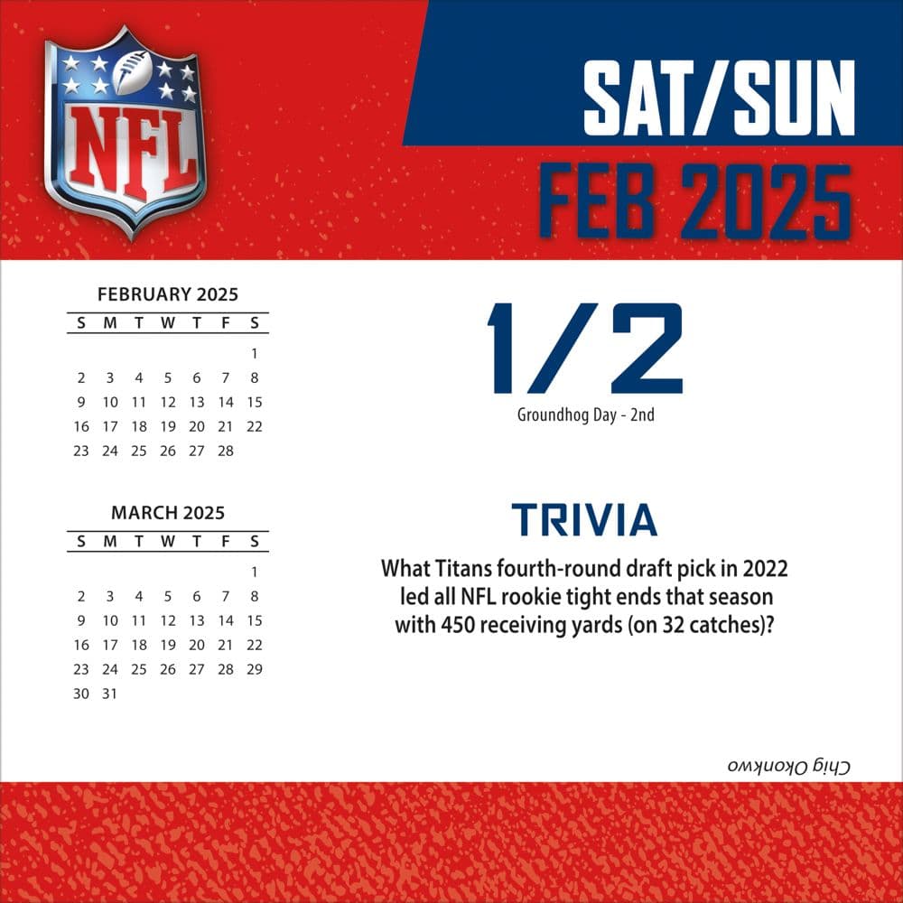 NFL All Team 2025 Desk Calendar Second Alternate Image