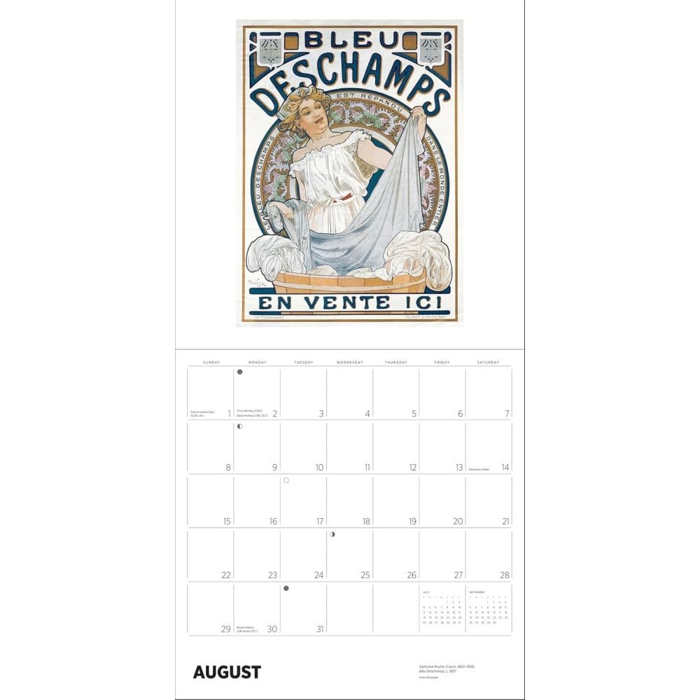 Alphonse Mucha 2027 Wall Calendar Third Alternate Image