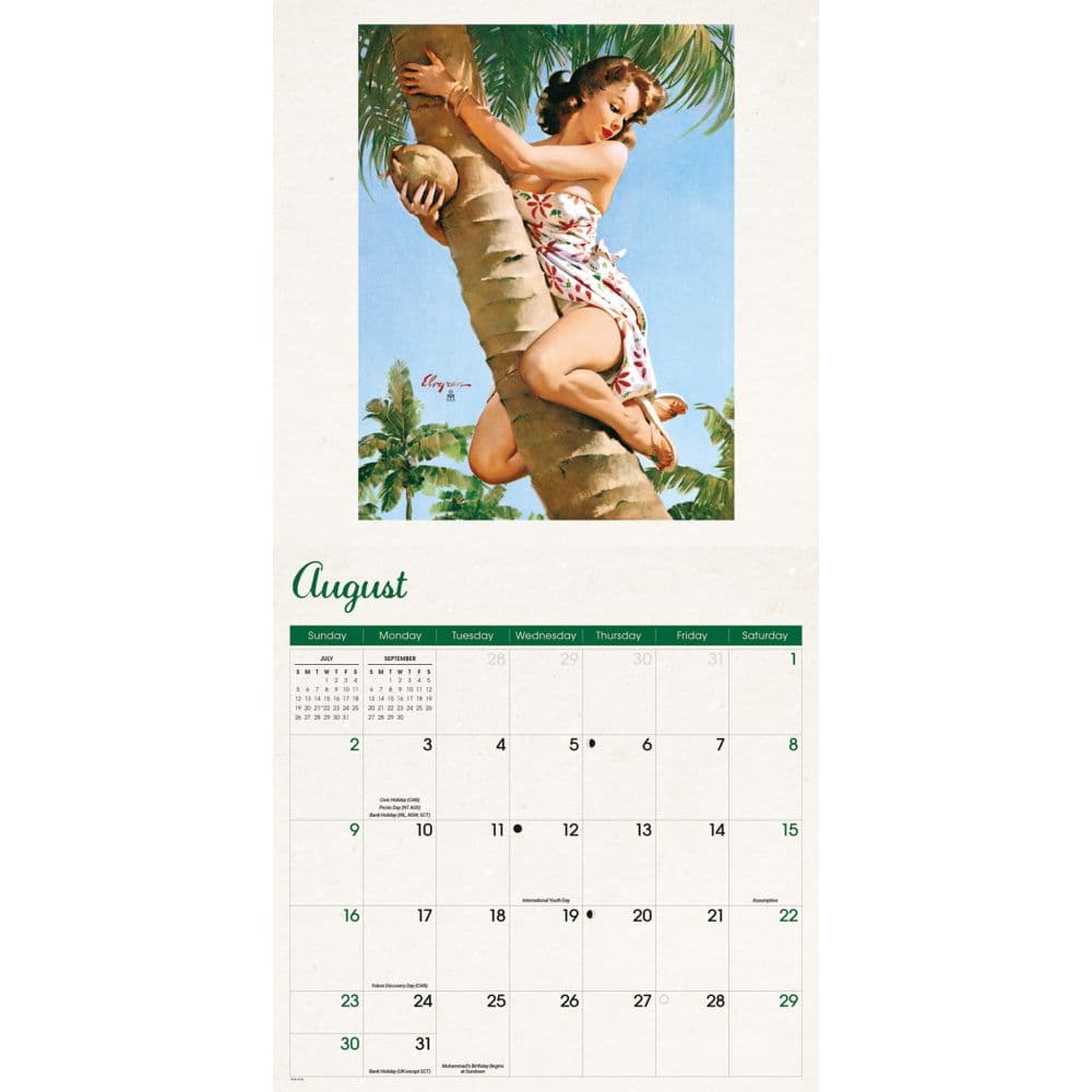 Pin Ups 2026 Wall Calendar, 12.01'' X 12.01'', 16-Month Calendar with Stapled Binding