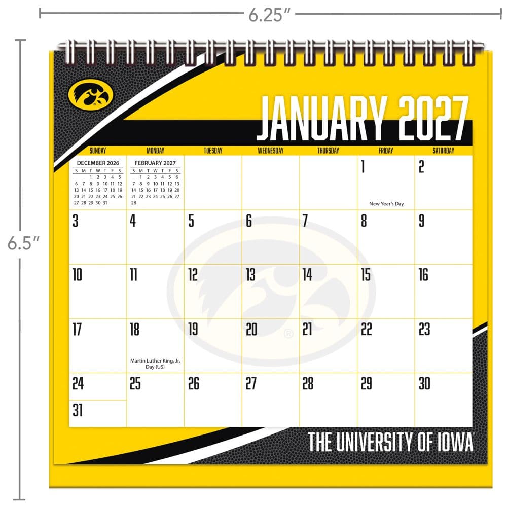 Iowa Hawkeyes 2027 Easel Desk Calendar Second Alternate Image