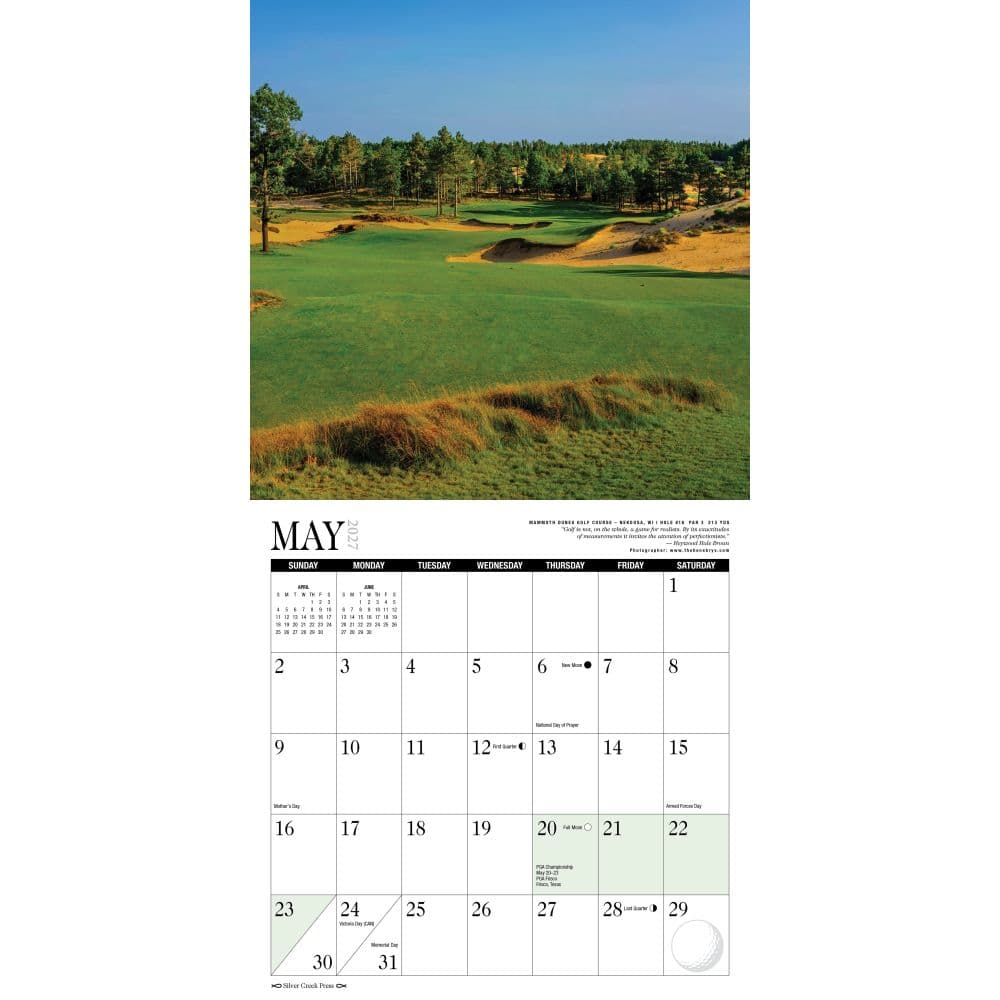 A Year of Golf 2027 Wall Calendar Second Alternate Image