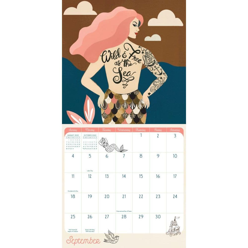 Mermaid Life 2022 Mini Wall Calendar - Calendars.com