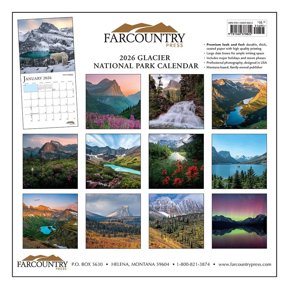 Glacier National Park 2026 Wall Calendar First Alternate Image