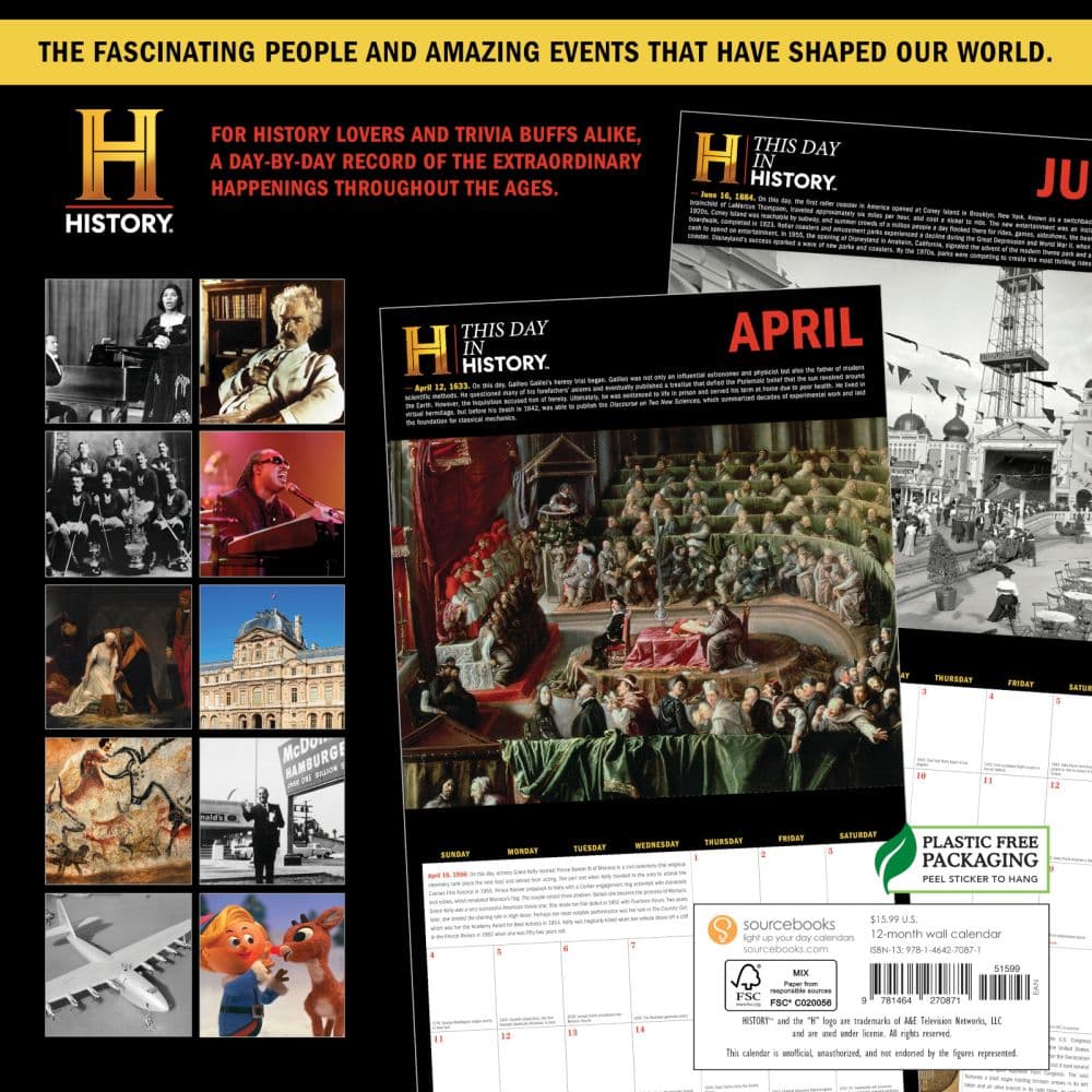 History Channel This Day in History 365 Facts 2027 Wall Calendar First Alternate Image