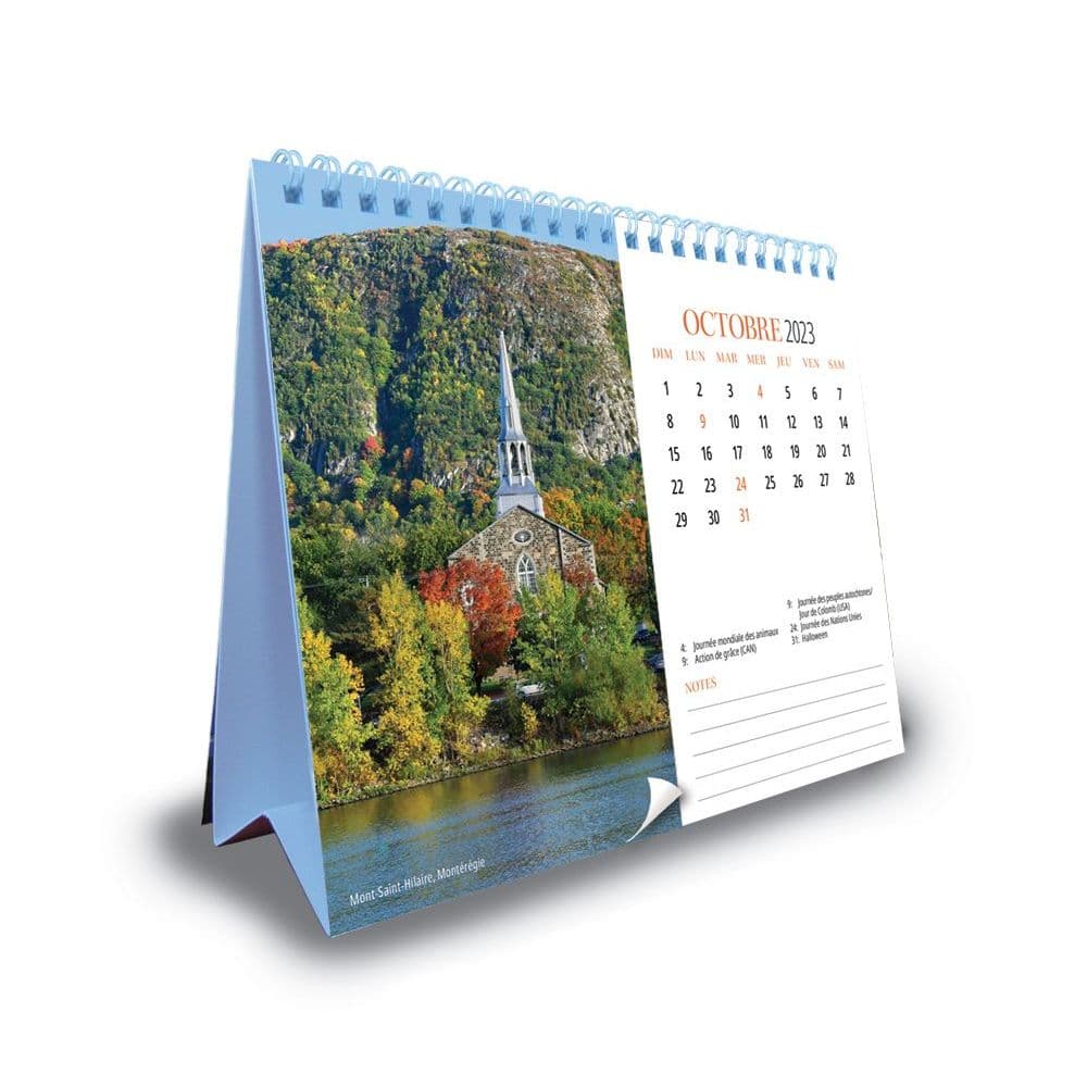 French Calendar 2023 Quebec 2023 Double Easel Calendar (French) - Calendars.com