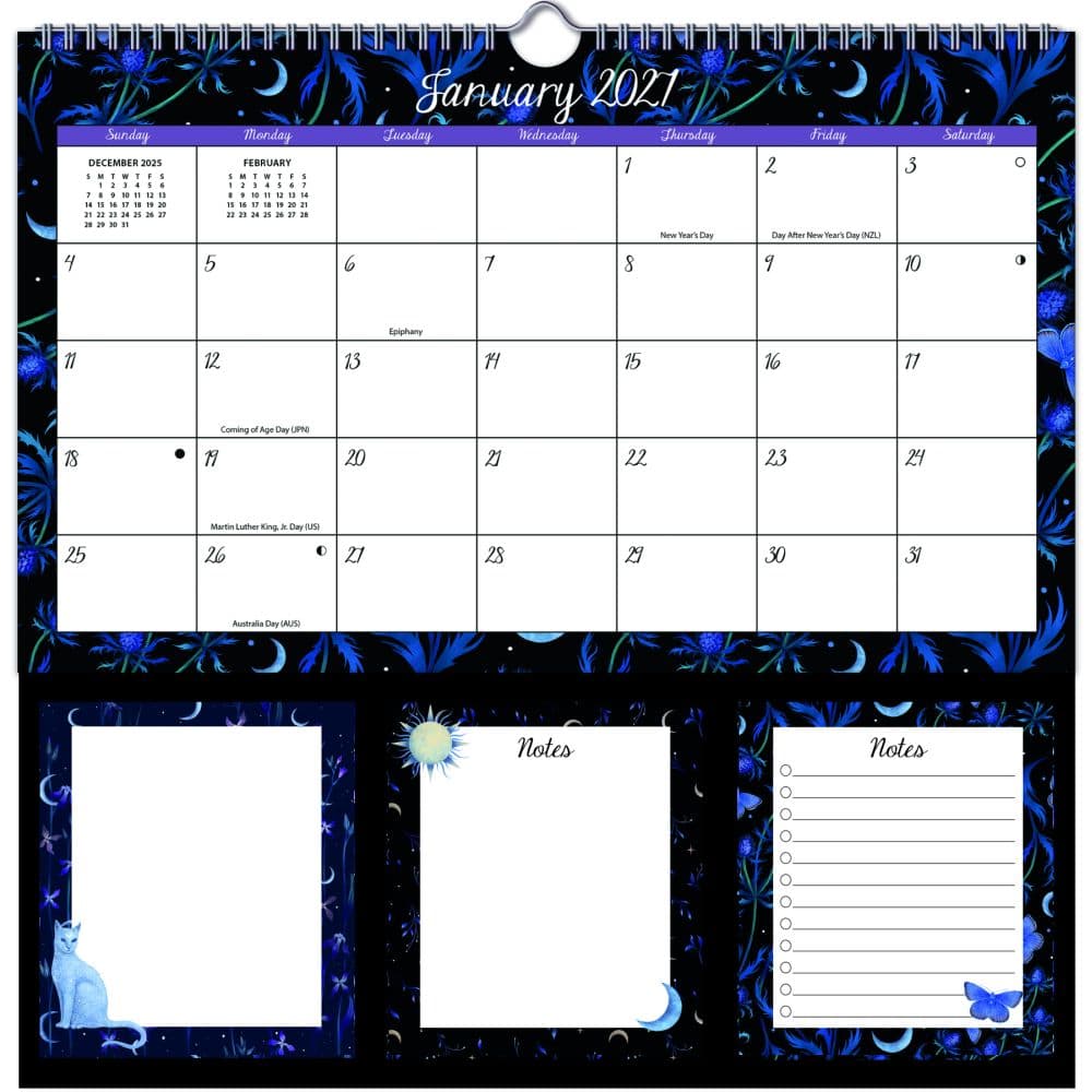image Moonlight Magic MemoMate 2027 Spiral Calendar by Lea Yunk Main Product Image