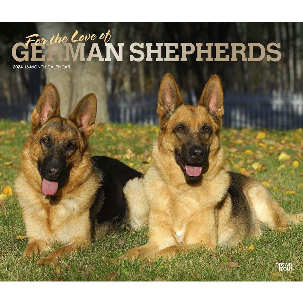 German Shepherds Deluxe 2024 Wall Calendar - Calendars.com