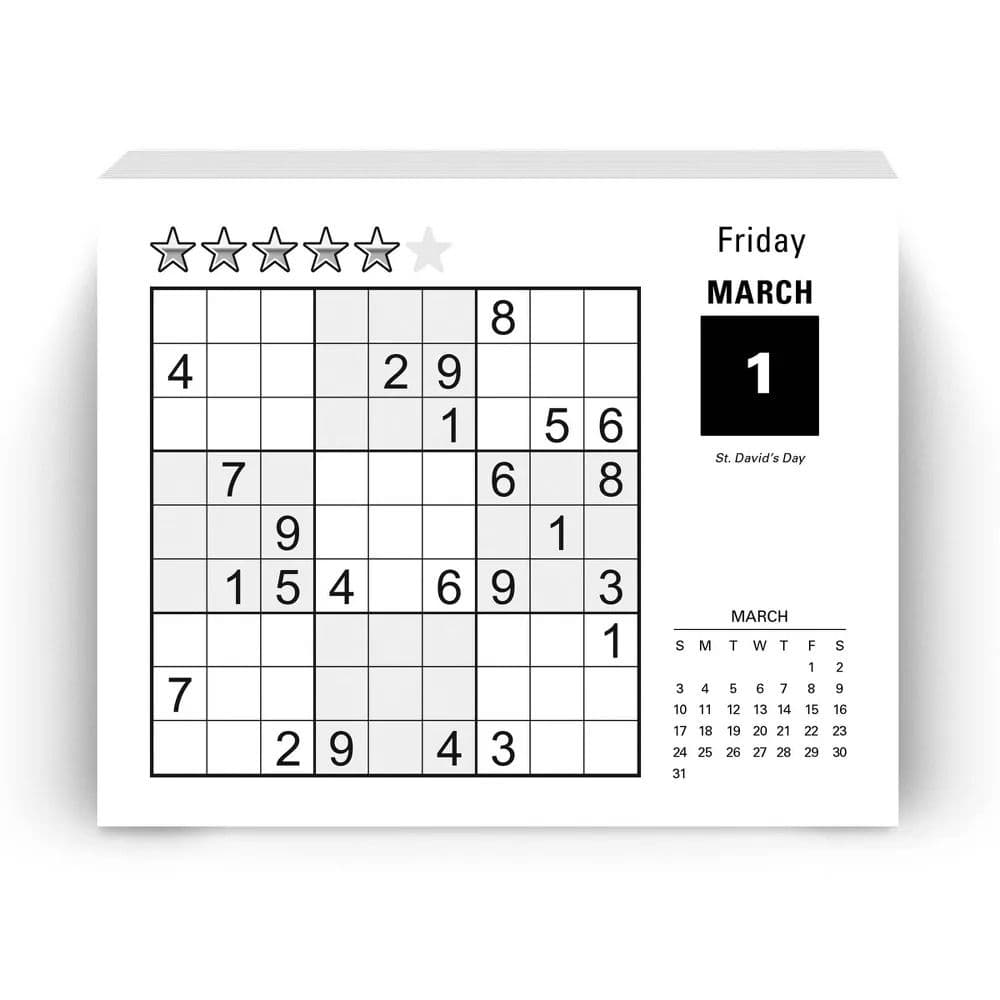 Sudoku 2024 Desk Calendar Second Alternate Image width=&quot;1000&quot; height=&quot;1000&quot;