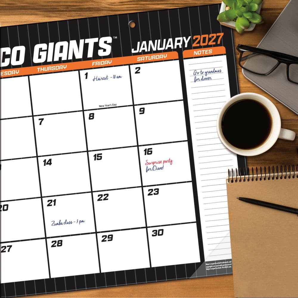 MLB San Francisco Giants 2027 Desk Pad Fourth Alternate Image