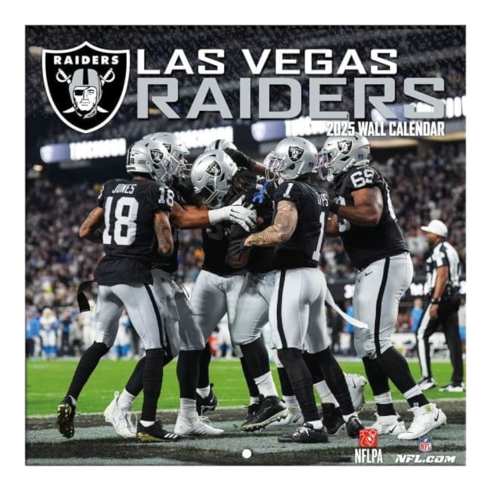 NFL Las Vegas Raiders 2025 Mini Wall Calendar Main Product Image width=&quot;1000&quot; height=&quot;1000&quot;