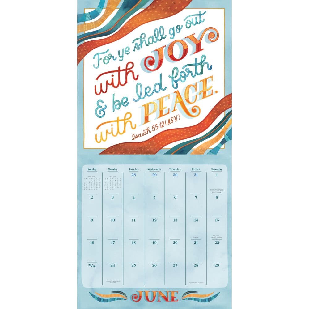 Bible Verses Illustrated 2024 Wall Calendar