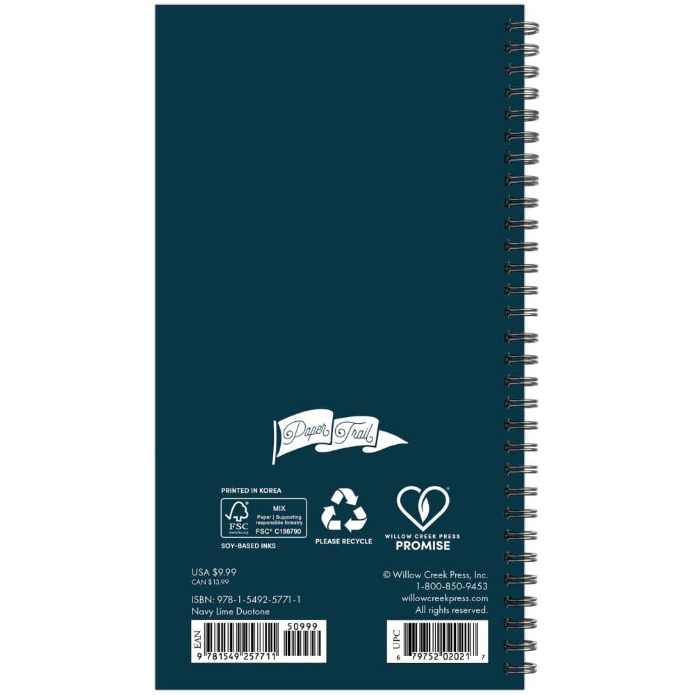Navy Lime Duotone 2026 Spiral Weekly Planner First Alternate Image