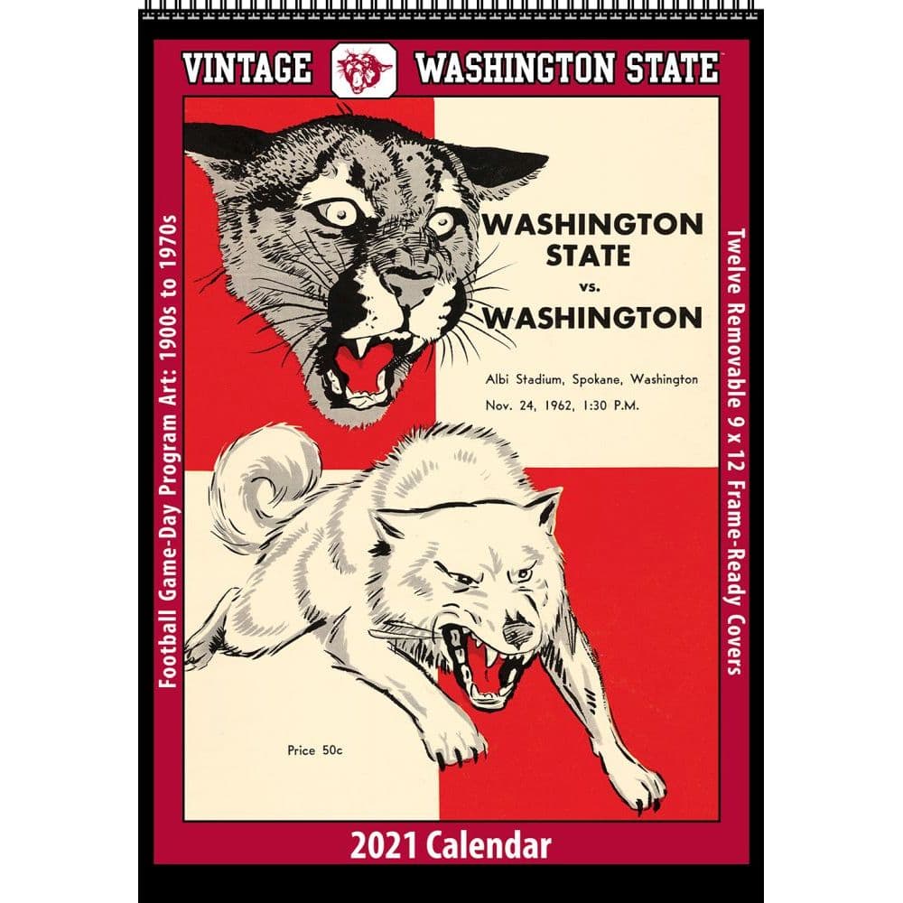 Washington State Vintage Football Wall Calendar