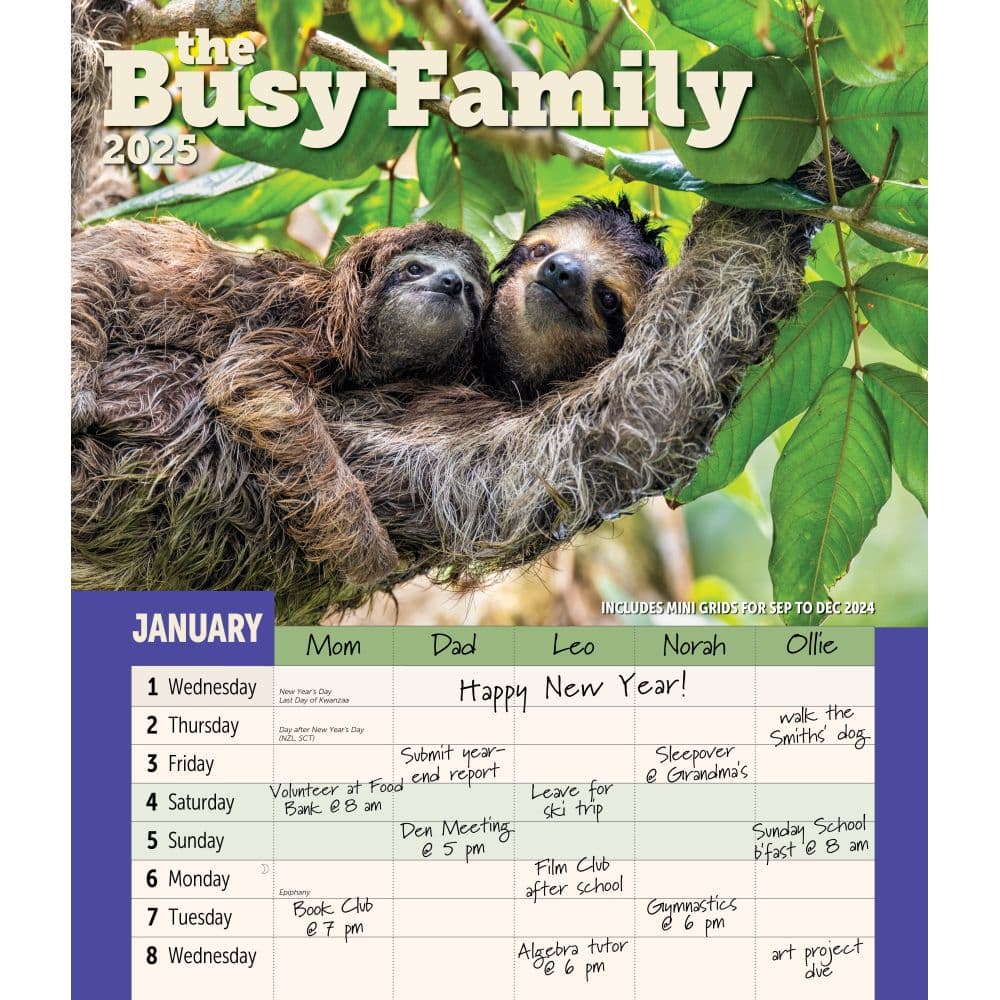 Busy Family 2025 Wall Calendar  Main Image