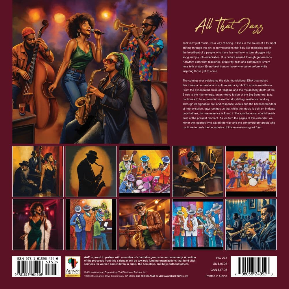 All That Jazz 2027 Wall Calendar - Calendars.com