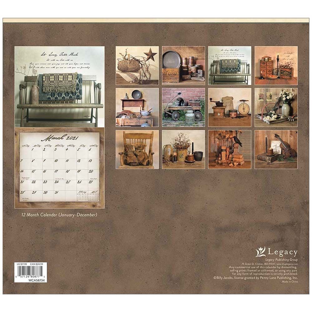 Simple Treasures Jacobs Wall Calendar