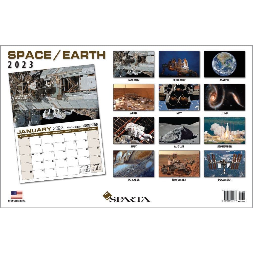 Space Earth 2023 Deluxe Wall Calendar Calendars