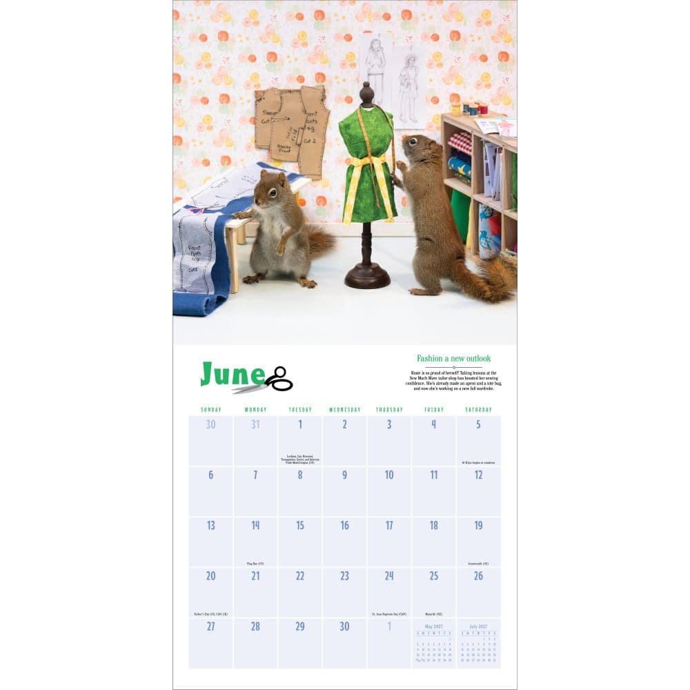 Secret Life of Squirrels 2027 Wall Calendar 
Third Alternate Image