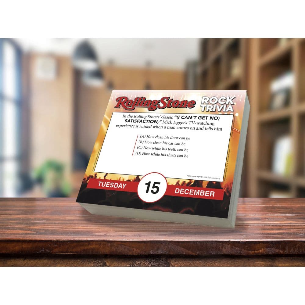 Rolling Stone Rock Trivia 2026 Desk Calendar Fourth Alternate Image