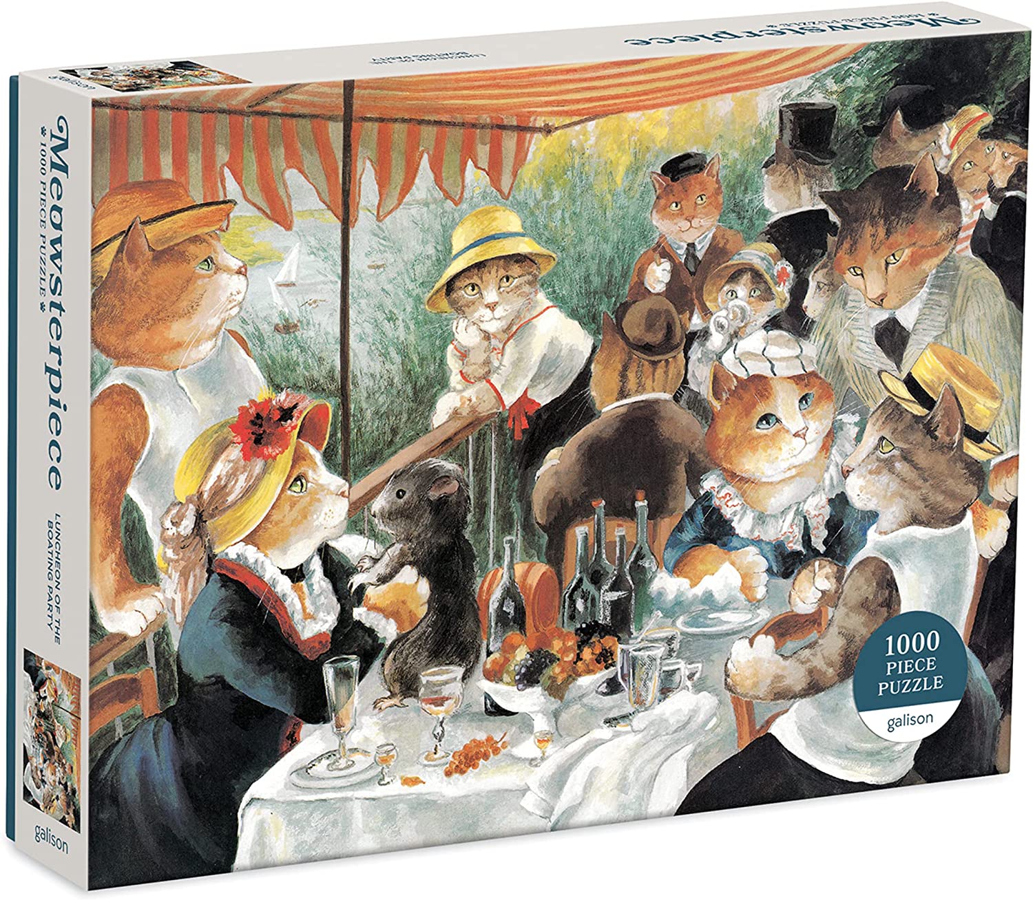 Chronicle Books Lunch Boat Party Meowster 1000 Piece Puzzle