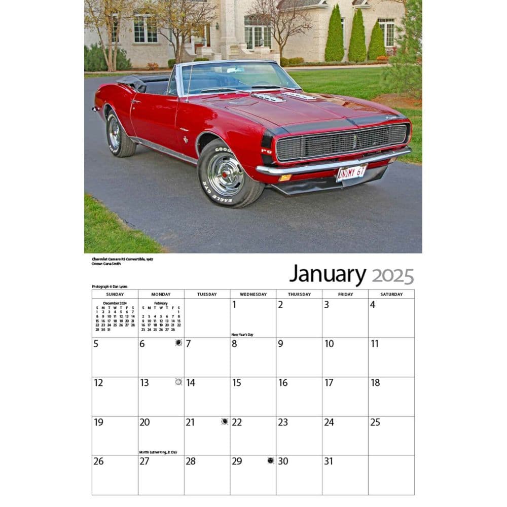 Classic Camaros 2025 Wall Calendar