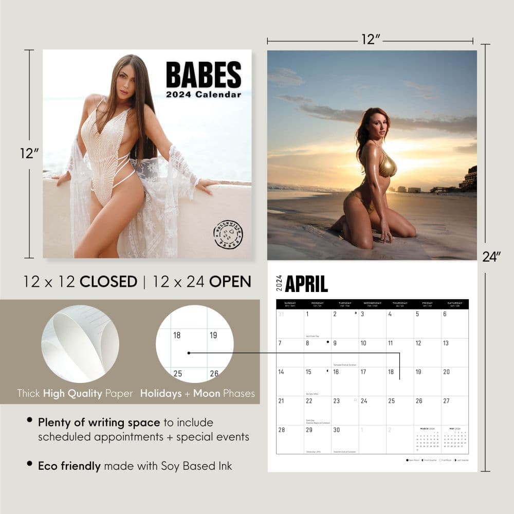 Babes 2024 Wall Calendar Eighth Alternate Image width=&quot;1000&quot; height=&quot;1000&quot;