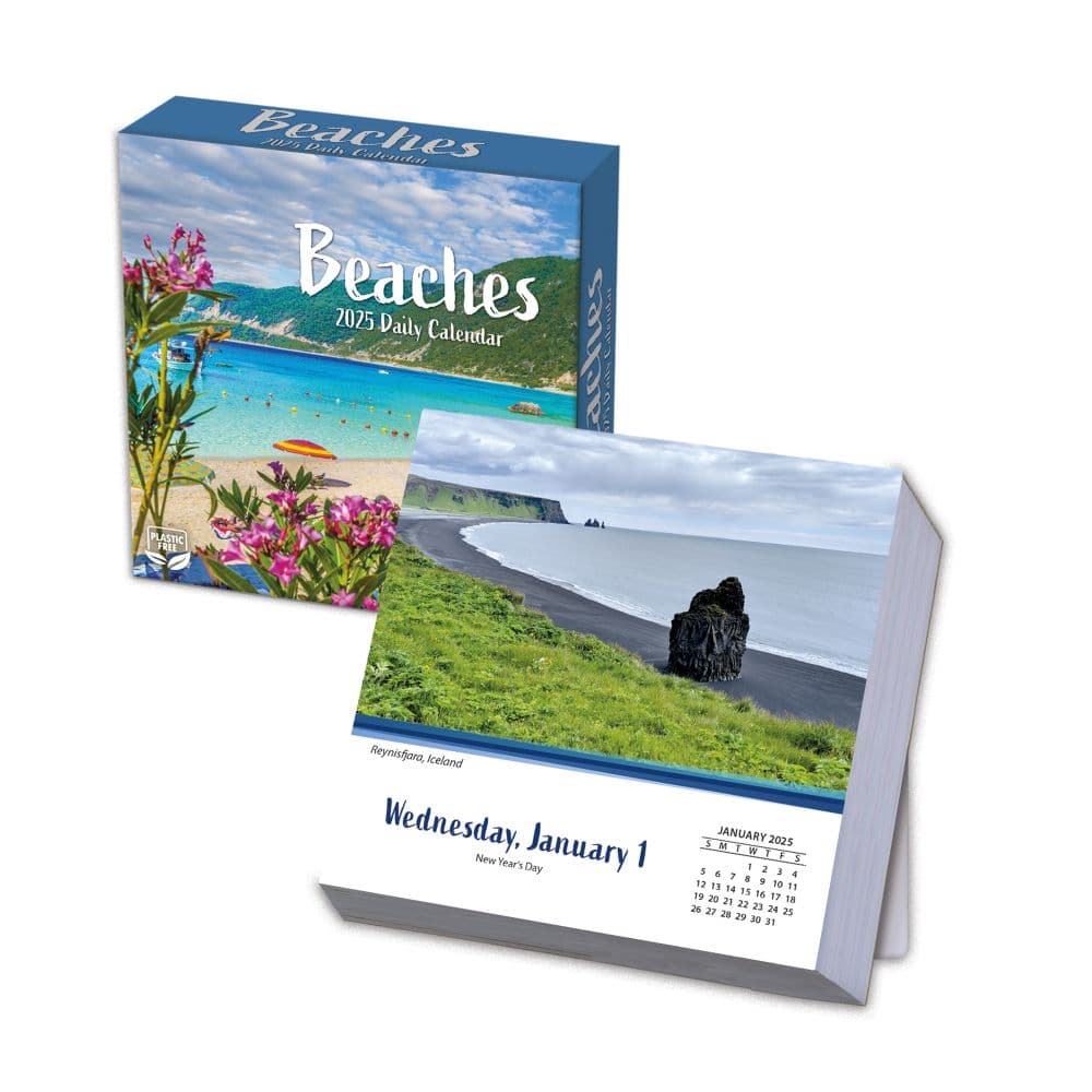Beaches 2025 Desk Calendar