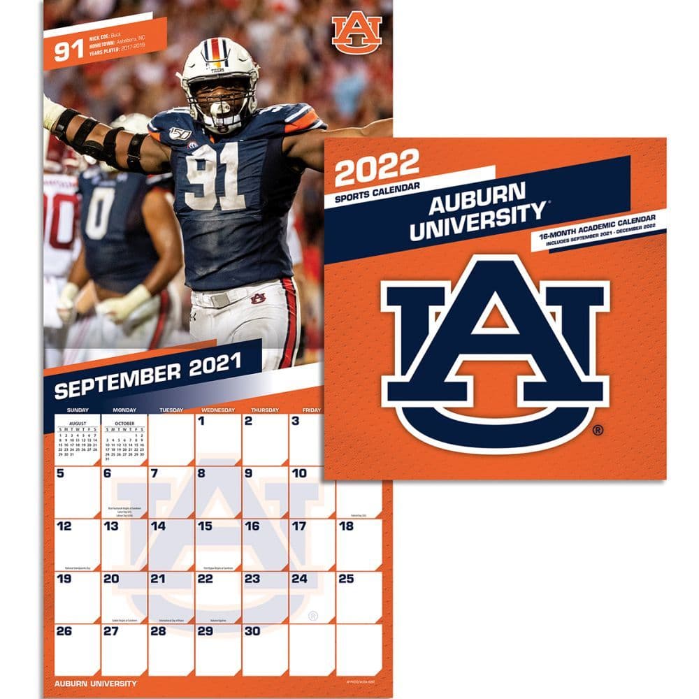 COL Auburn Tigers 2022 Mini Wall Calendar