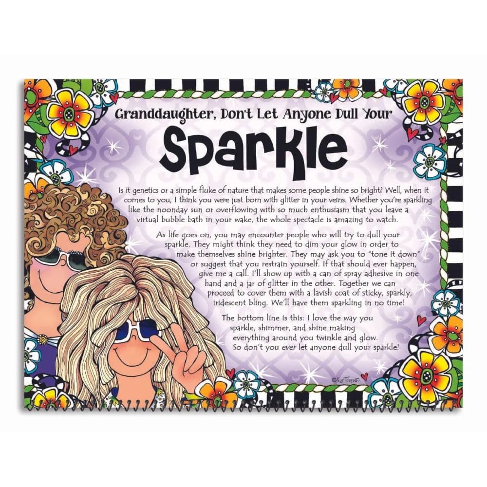 My Incredible Granddaughter Do Not Let Anyone Dull Your Sparkle 2026 Wall Calendar by Suzy Toronto Second Alternate Image