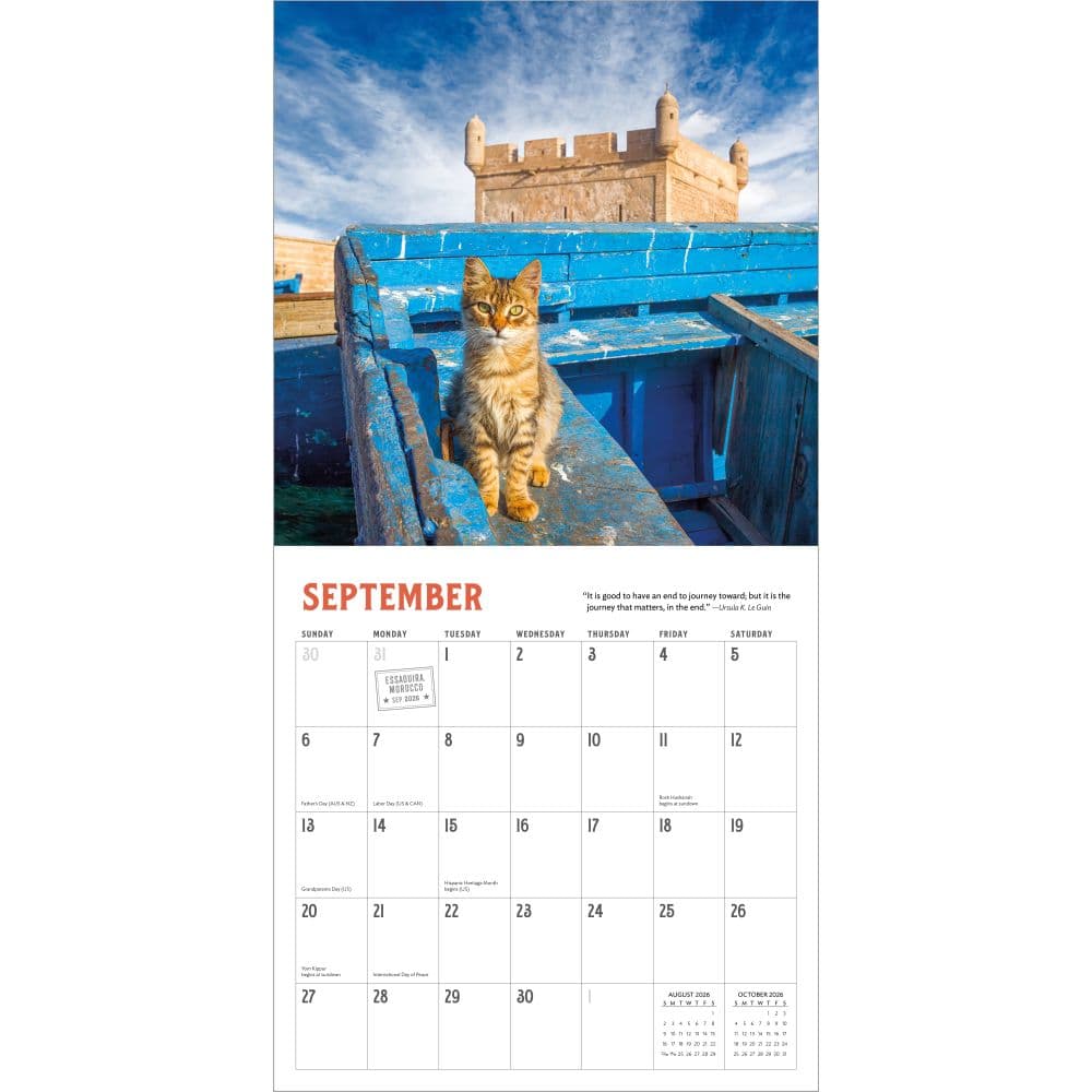 Travel Cats 2026 Wall Calendar Third Alternate Image
