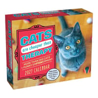 image Cats Are Cheaper Than Therapy 2027 Desk Calendar Main Product Image