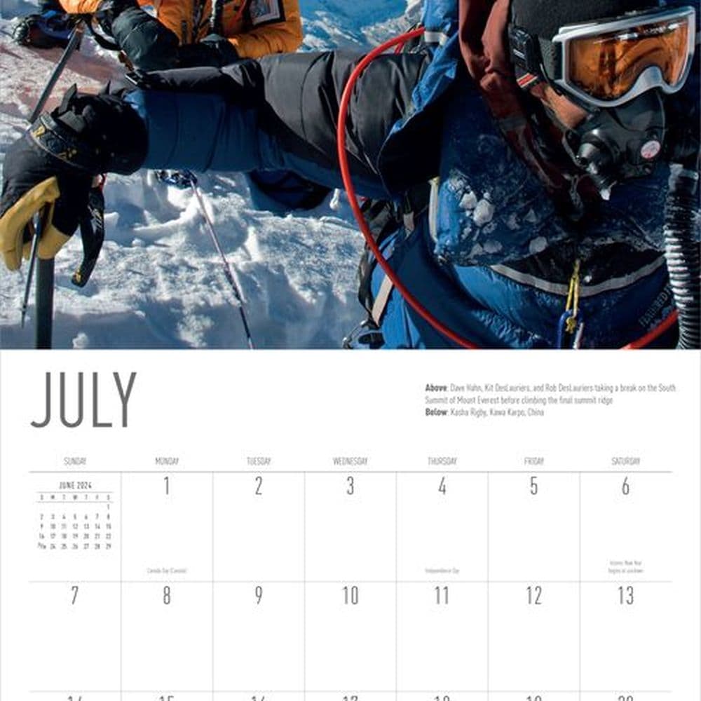 Jimmy Chin Peak Moments 2024 Wall Calendar
