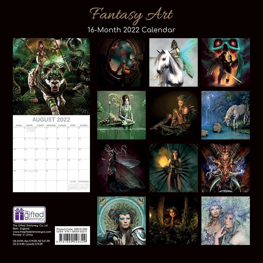 Fantasy Art 2022 Wall Calendar - Calendars.com