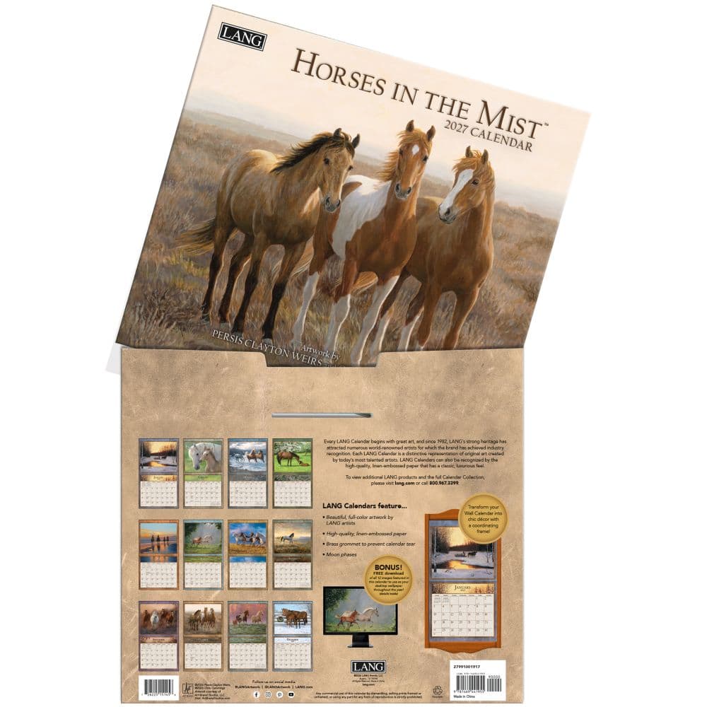 Horses in the Mist 2027 Wall Calendar by Persis Clayton Weirs Fourth Alternate Image