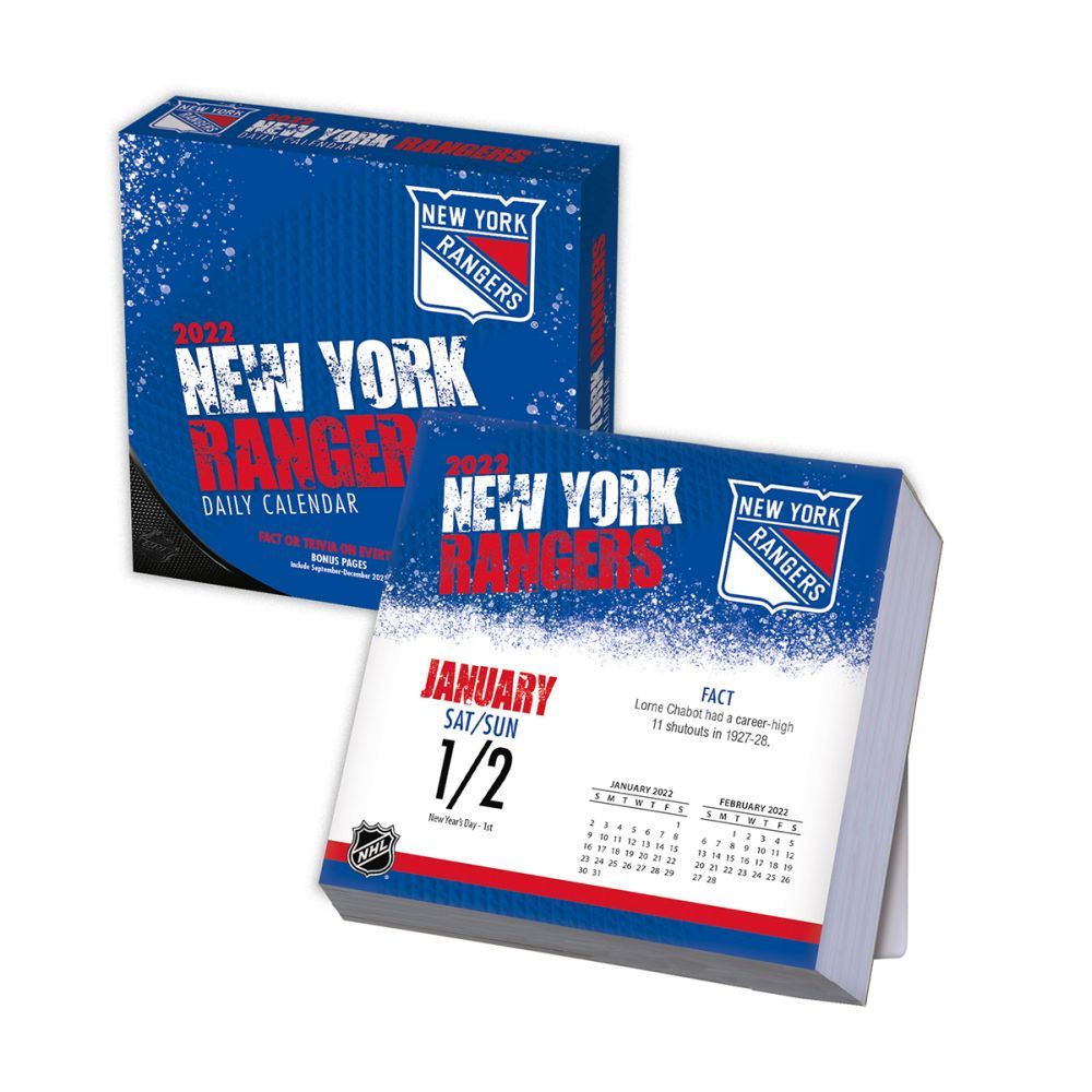 New York Rangers 2022 Desk Calendar