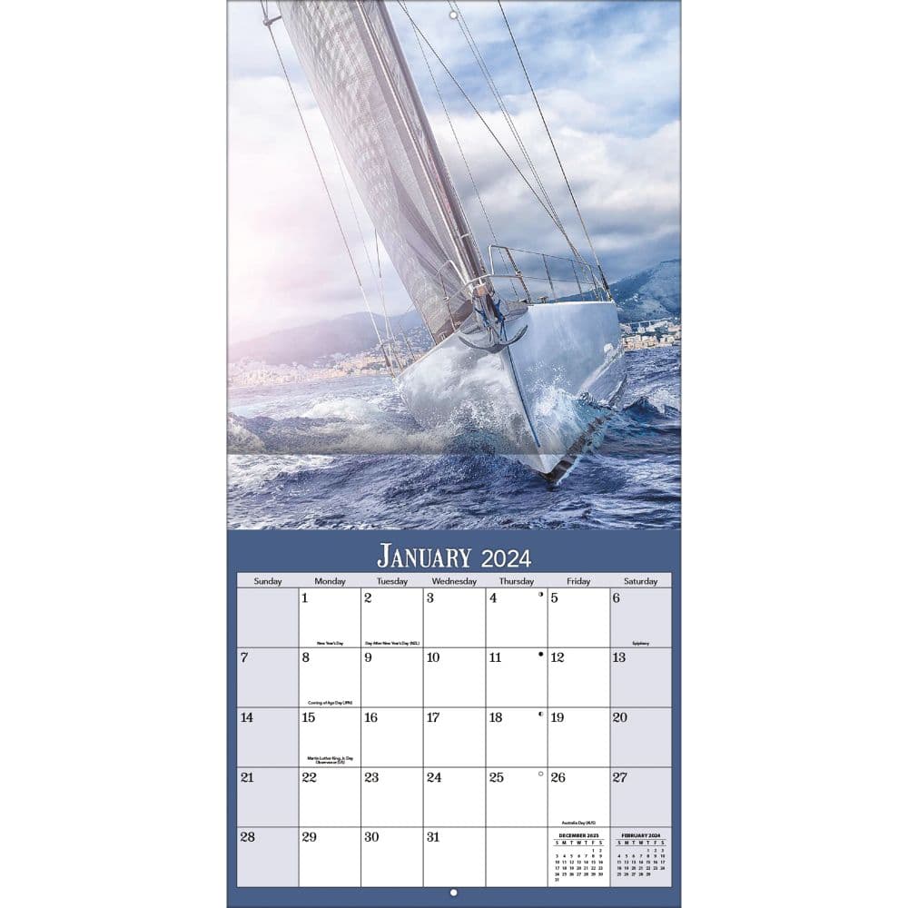 Sailboats 2024 Wall Calendar