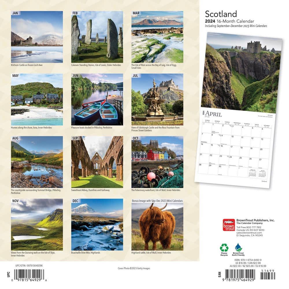 Scotland 2024 Wall Calendar