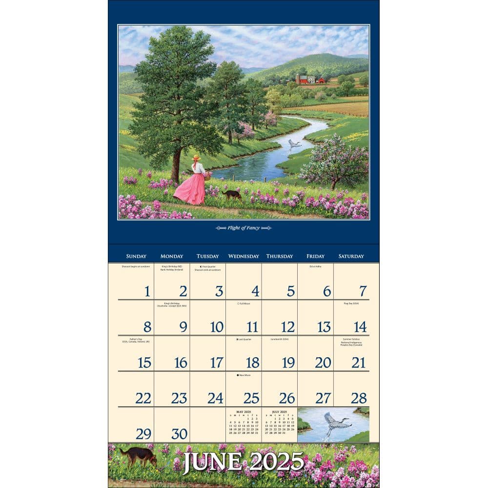 Country Seasons 2025 Wall Calendar by John Sloane