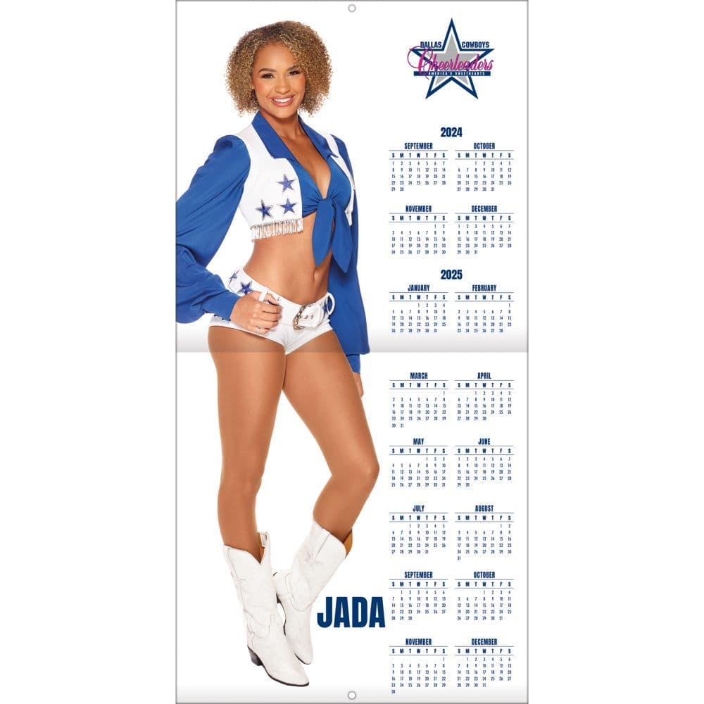 NFL Dallas Cowboys Cheerleaders 2025 Wall Calendar Alt2